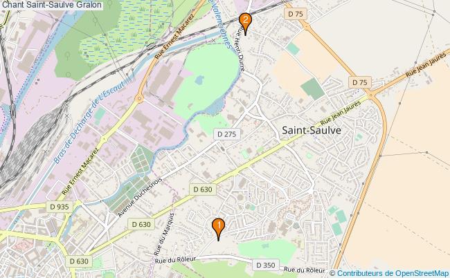 plan Chant Saint-Saulve Associations chant Saint-Saulve : 2 associations