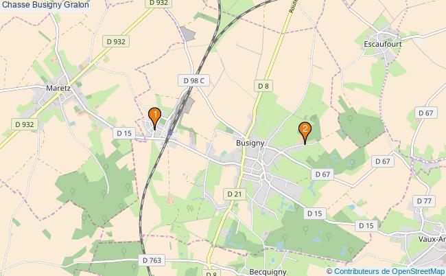plan Chasse Busigny Associations chasse Busigny : 3 associations