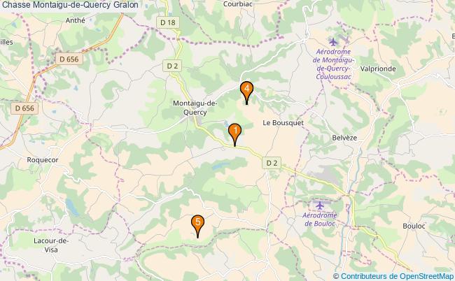 plan Chasse Montaigu-de-Quercy Associations chasse Montaigu-de-Quercy : 5 associations