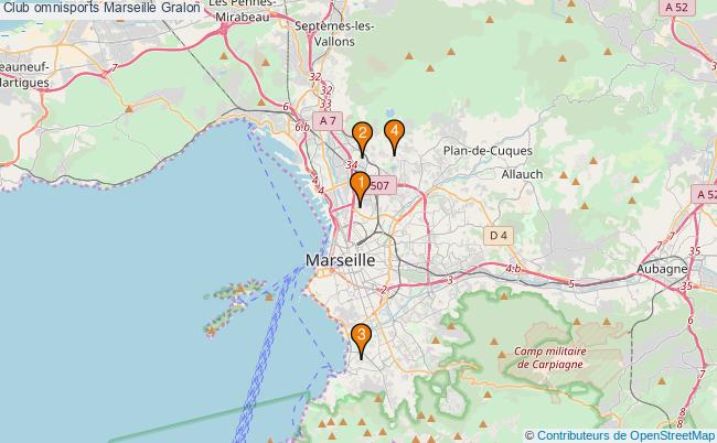 plan Club omnisports Marseille Associations club omnisports Marseille : 5 associations