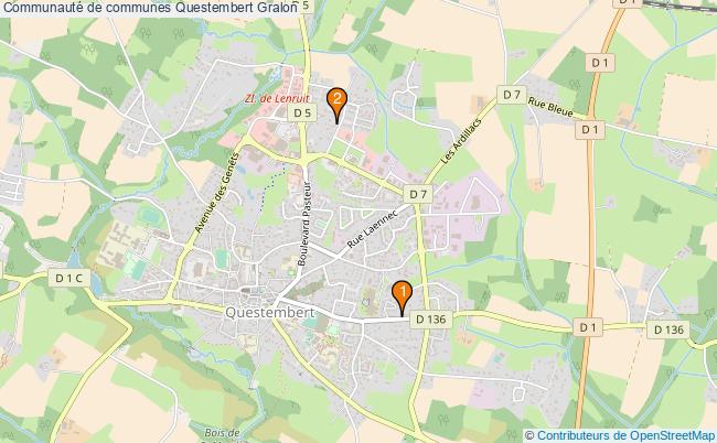 plan Communauté de communes Questembert Associations communauté de communes Questembert : 3 associations