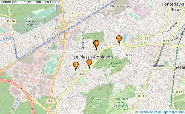 plan Commune Le Plessis-Robinson Associations commune Le Plessis-Robinson : 5 associations