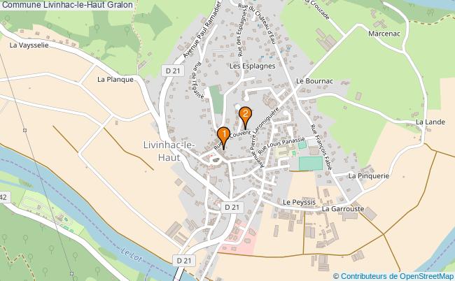 plan Commune Livinhac-le-Haut Associations commune Livinhac-le-Haut : 2 associations
