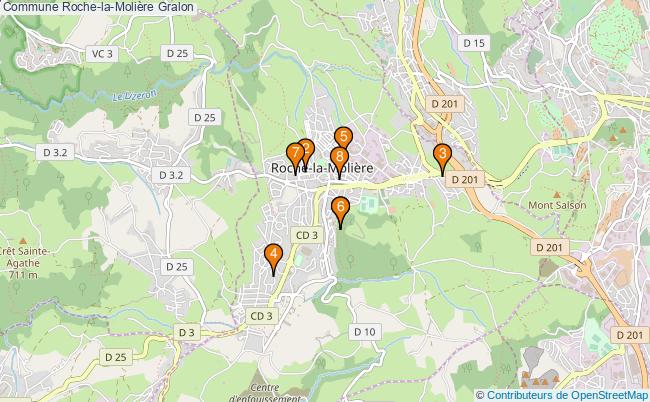 plan Commune Roche-la-Molière Associations commune Roche-la-Molière : 7 associations