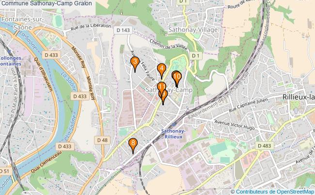 plan Commune Sathonay-Camp Associations commune Sathonay-Camp : 12 associations