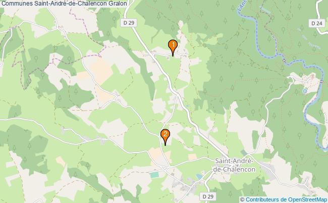 plan Communes Saint-André-de-Chalencon Associations communes Saint-André-de-Chalencon : 2 associations