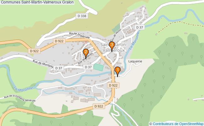 plan Communes Saint-Martin-Valmeroux Associations communes Saint-Martin-Valmeroux : 4 associations