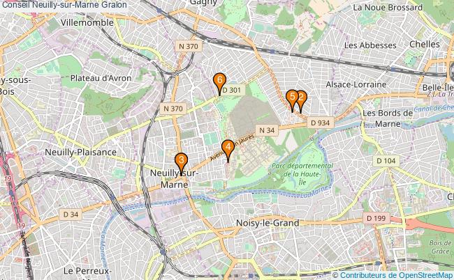 plan Conseil Neuilly-sur-Marne Associations Conseil Neuilly-sur-Marne : 6 associations