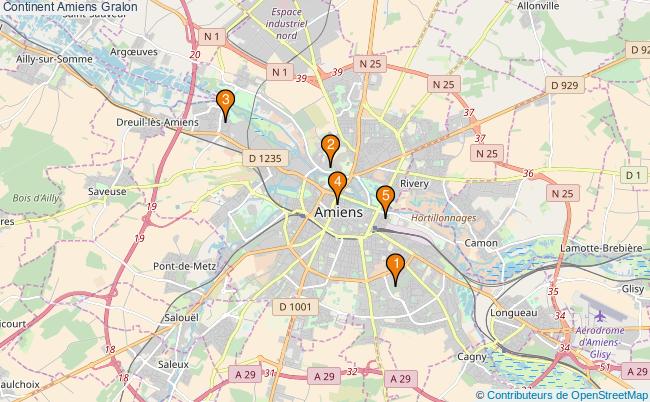 plan Continent Amiens Associations Continent Amiens : 6 associations