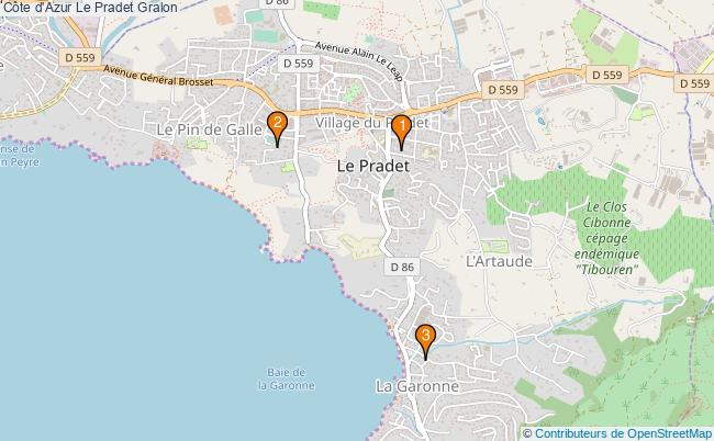 plan Côte d'Azur Le Pradet Associations Côte d'Azur Le Pradet : 3 associations