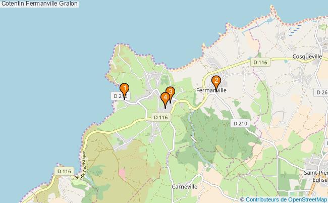 plan Cotentin Fermanville Associations Cotentin Fermanville : 3 associations