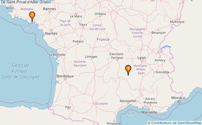plan Dé Saint-Privat-d'Allier Associations dé Saint-Privat-d'Allier : 2 associations