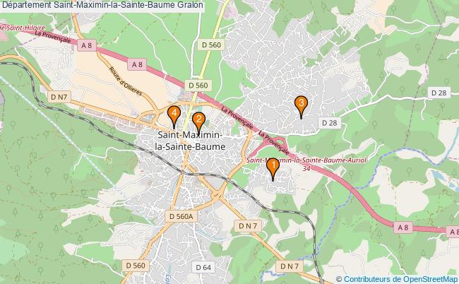 plan Département Saint-Maximin-la-Sainte-Baume Associations département Saint-Maximin-la-Sainte-Baume : 5 associations