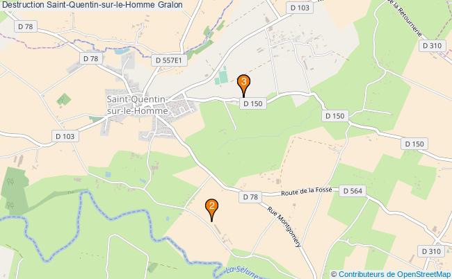 plan Destruction Saint-Quentin-sur-le-Homme Associations Destruction Saint-Quentin-sur-le-Homme : 3 associations