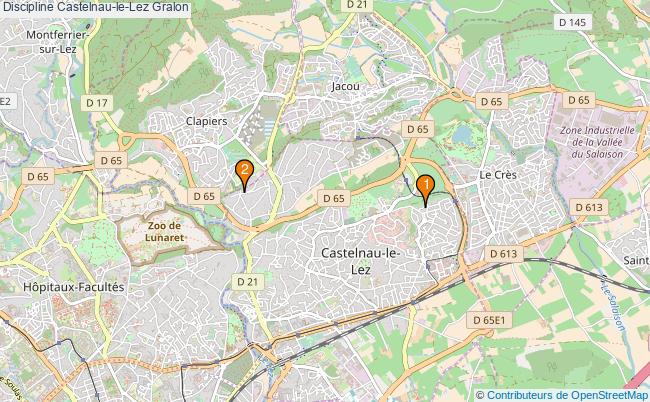 plan Discipline Castelnau-le-Lez Associations Discipline Castelnau-le-Lez : 4 associations