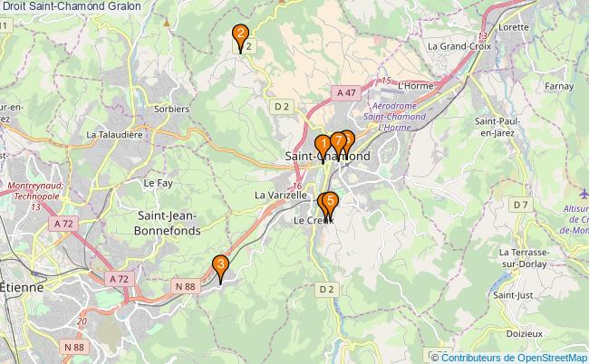plan Droit Saint-Chamond Associations droit Saint-Chamond : 6 associations