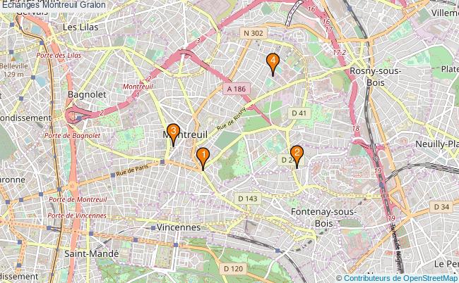plan Echanges Montreuil Associations echanges Montreuil : 4 associations