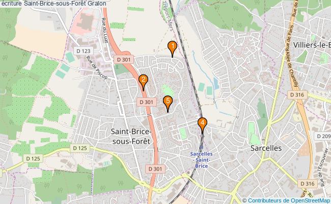plan écriture Saint-Brice-sous-Forêt Associations écriture Saint-Brice-sous-Forêt : 5 associations