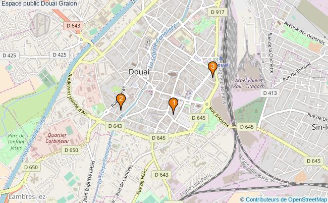 plan Espace public Douai Associations espace public Douai : 3 associations