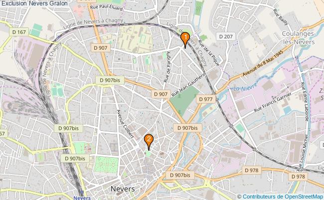 plan Exclusion Nevers Associations exclusion Nevers : 3 associations