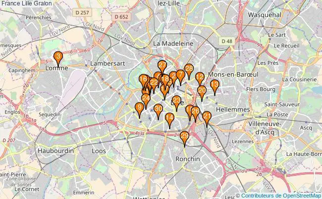 plan France Lille Associations France Lille : 647 associations