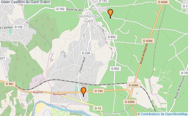 plan Gibier Castillon-du-Gard Associations gibier Castillon-du-Gard : 2 associations