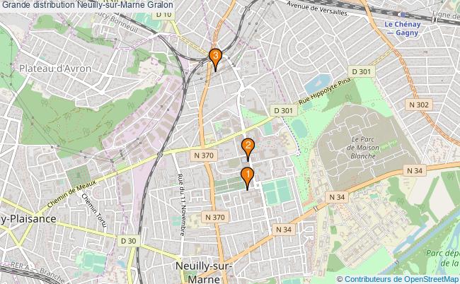 plan Grande distribution Neuilly-sur-Marne Associations grande distribution Neuilly-sur-Marne : 3 associations