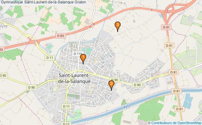 plan Gymnastique Saint-Laurent-de-la-Salanque Associations gymnastique Saint-Laurent-de-la-Salanque : 3 associations