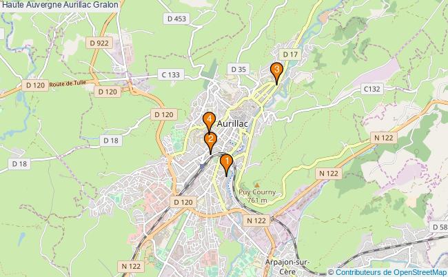 plan Haute Auvergne Aurillac Associations Haute Auvergne Aurillac : 4 associations