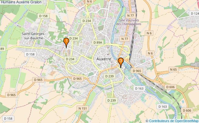 plan Humains Auxerre Associations Humains Auxerre : 7 associations