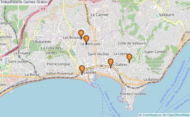 plan Independants Cannes Associations independants Cannes : 6 associations