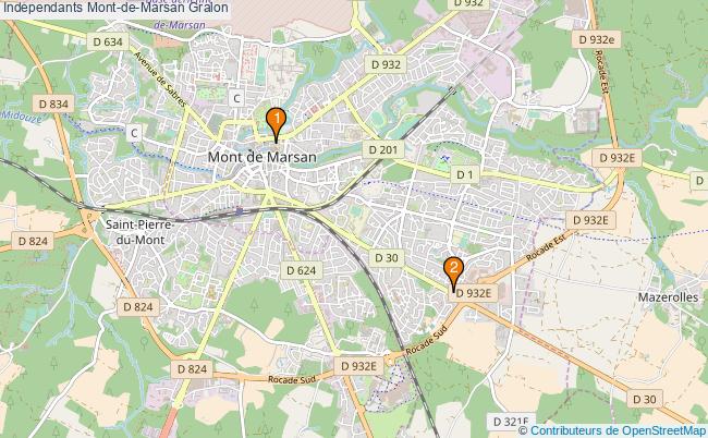 plan Independants Mont-de-Marsan Associations independants Mont-de-Marsan : 3 associations