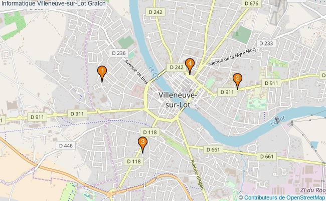 plan Informatique Villeneuve-sur-Lot Associations informatique Villeneuve-sur-Lot : 4 associations
