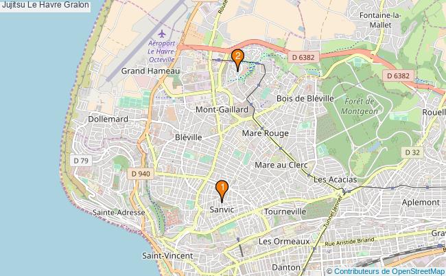 plan Jujitsu Le Havre Associations Jujitsu Le Havre : 2 associations