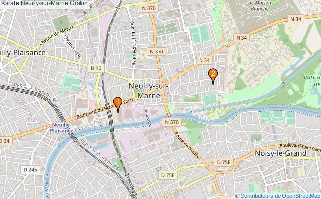 plan Karate Neuilly-sur-Marne Associations karate Neuilly-sur-Marne : 3 associations