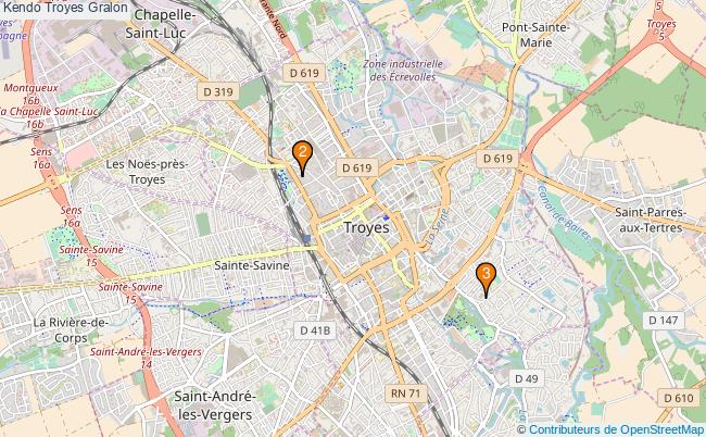plan Kendo Troyes Associations kendo Troyes : 3 associations