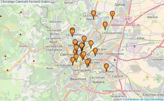 plan L'échange Clermont-Ferrand Associations l'échange Clermont-Ferrand : 30 associations