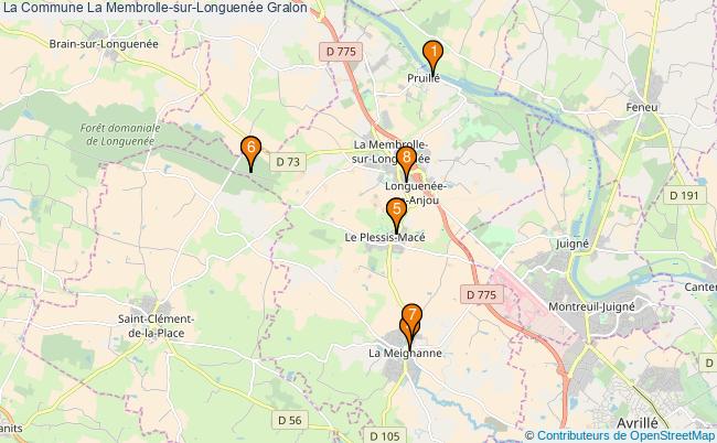 plan La Commune La Membrolle-sur-Longuenée Associations La Commune La Membrolle-sur-Longuenée : 8 associations