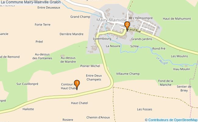 plan La Commune Mairy-Mainville Associations La Commune Mairy-Mainville : 2 associations