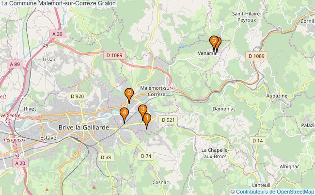 plan La Commune Malemort-sur-Corrèze Associations La Commune Malemort-sur-Corrèze : 7 associations