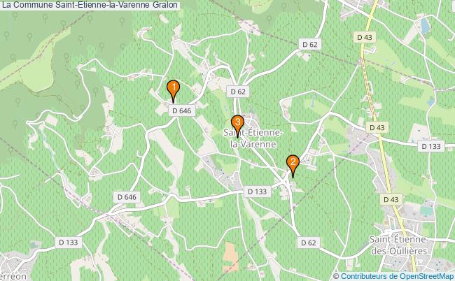 plan La Commune Saint-Etienne-la-Varenne Associations La Commune Saint-Etienne-la-Varenne : 3 associations