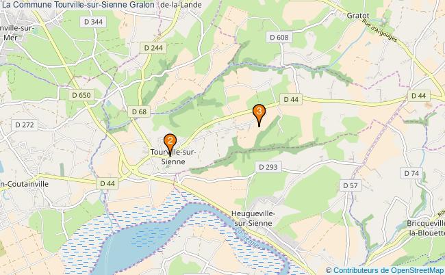 plan La Commune Tourville-sur-Sienne Associations La Commune Tourville-sur-Sienne : 3 associations