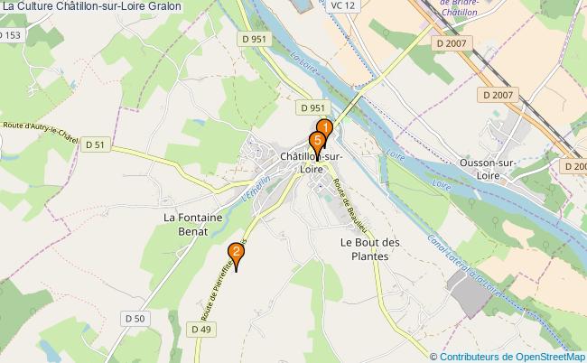plan La Culture Châtillon-sur-Loire Associations La Culture Châtillon-sur-Loire : 5 associations