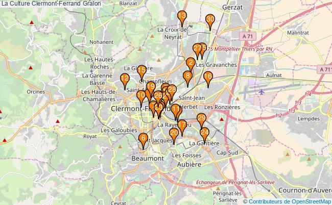 plan La Culture Clermont-Ferrand Associations La Culture Clermont-Ferrand : 232 associations