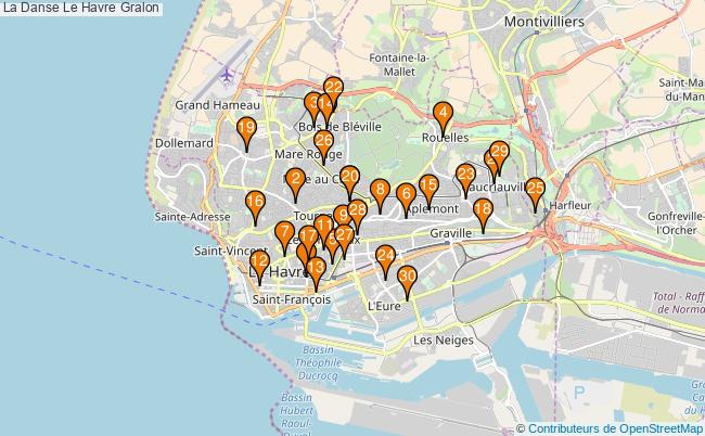 plan La Danse Le Havre Associations La Danse Le Havre : 53 associations