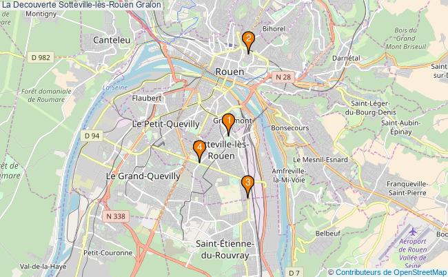 plan La Decouverte Sotteville-lès-Rouen Associations La Decouverte Sotteville-lès-Rouen : 4 associations