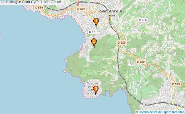 plan La Madrague Saint-Cyr-sur-Mer Associations La Madrague Saint-Cyr-sur-Mer : 3 associations