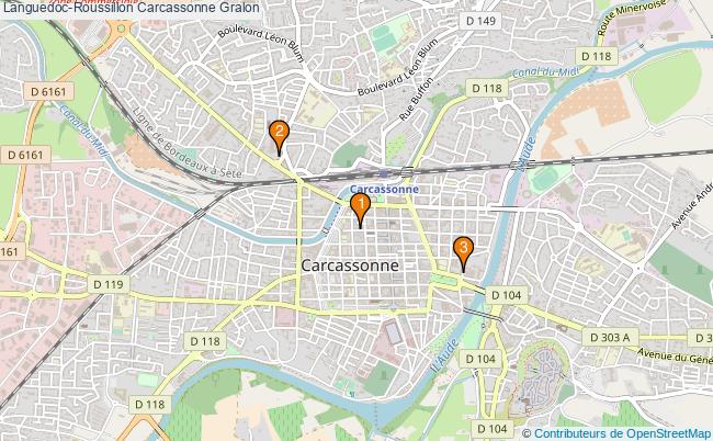 plan Languedoc-Roussillon Carcassonne Associations Languedoc-Roussillon Carcassonne : 3 associations