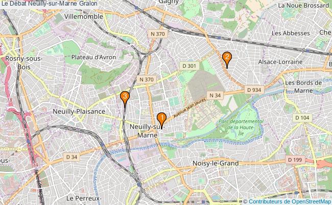plan Le Débat Neuilly-sur-Marne Associations Le Débat Neuilly-sur-Marne : 3 associations