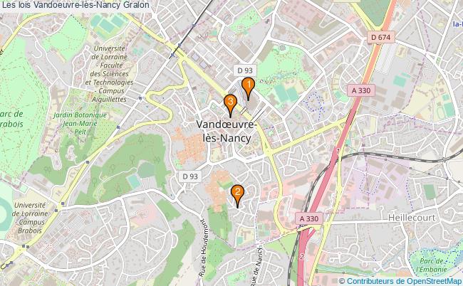 plan Les lois Vandoeuvre-lès-Nancy Associations Les lois Vandoeuvre-lès-Nancy : 4 associations